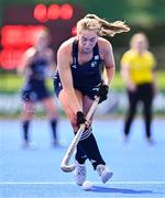 25 July 2023; Hannah McLouglin of Ireland during the women's hockey international match between Ireland and Chile at the Sport Ireland Campus in Dublin. Photo by Ben McShane/Sportsfile