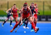 25 July 2023; Fernanda Villagrán Verdaguer of Chile during the women's hockey international match between Ireland and Chile at the Sport Ireland Campus in Dublin. Photo by Ben McShane/Sportsfile