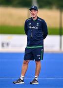 25 July 2023; Ireland head coach Mark Tumilty before the Men's EuroHockey Championship Qualifier match between Ireland and Ukraine at the Sport Ireland Campus in Dublin. Photo by Ben McShane/Sportsfile