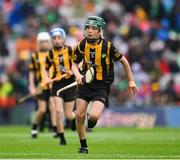 23 July 2023; Conor Mahon, Carrig NS, Birr, Offaly, representing Kilkenny during the INTO Cumann na mBunscol GAA Respect Exhibition Go Games at the GAA Hurling All-Ireland Senior Championship final match between Kilkenny and Limerick at Croke Park in Dublin. Photo by Ray McManus/Sportsfile