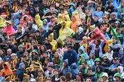 23 July 2023; Kilkenny and Limerick supporters, on Hill 16, before the GAA Hurling All-Ireland Senior Championship final match between Kilkenny and Limerick at Croke Park in Dublin. Photo by Ray McManus/Sportsfile
