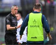 23 July 2023;Sideline official Shane Hynes speaks to Limerick team doctor James Ryan during the GAA Hurling All-Ireland Senior Championship final match between Kilkenny and Limerick at Croke Park in Dublin. Photo by Ray McManus/Sportsfile