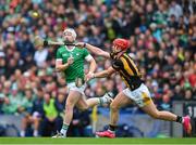 23 July 2023; Cian Lynch of Limerick in action against Adrian Mullen of Kilkenny during the GAA Hurling All-Ireland Senior Championship final match between Kilkenny and Limerick at Croke Park in Dublin. Photo by Ray McManus/Sportsfile