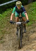 26 July 2023; Greta Lawless of Team Ireland competes in the girls cross country during day three of the 2023 Summer European Youth Olympic Festival at Bike Park Pohorje in Maribor, Slovenia. Photo by Tyler Miller/Sportsfile
