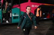 26 July 2023; Ciara Grant of Republic of Ireland arrives before the FIFA Women's World Cup 2023 Group B match between Republic of Ireland and Canada at Perth Rectangular Stadium in Perth, Australia. Photo by Stephen McCarthy/Sportsfile