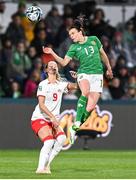 26 July 2023; Áine O'Gorman of Republic of Ireland in action against Jordyn Huitema of Canada during the FIFA Women's World Cup 2023 Group B match between Canada and Republic of Ireland at Perth Rectangular Stadium in Perth, Australia. Photo by Stephen McCarthy/Sportsfile