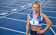 26 July 2023; Molly Scott of St Laurence O'Toole AC, Carlow, stands for a portrait during the 123.ie National Senior Track and Field Championships media day at Morton Stadium in Santry, Dublin. Photo by Sam Barnes/Sportsfile