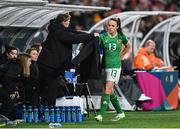 26 July 2023; Áine O'Gorman of Republic of Ireland leaves the pitch upon being substituted during the FIFA Women's World Cup 2023 Group B match between Canada and Republic of Ireland at Perth Rectangular Stadium in Perth, Australia. Photo by Stephen McCarthy/Sportsfile
