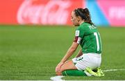 26 July 2023; Katie McCabe of Republic of Ireland after a missed chance of a goal during the FIFA Women's World Cup 2023 Group B match between Republic of Ireland and Canada at Perth Rectangular Stadium in Perth, Australia. Photo by Stephen McCarthy/Sportsfile