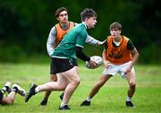 26 July 2023; Participants during the Leinster Rugby School of Excellence at Kings Hospital in Dublin. Photo by Piaras Ó Mídheach/Sportsfile