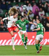 26 July 2023; Jordyn Huitema of Canada in action against Marissa Sheva of Republic of Ireland during the FIFA Women's World Cup 2023 Group B match between Republic of Ireland and Canada at Perth Rectangular Stadium in Perth, Australia. Photo by Stephen McCarthy/Sportsfile