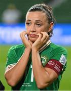 26 July 2023; Republic of Ireland captain Katie McCabe after her side's defeat in the FIFA Women's World Cup 2023 Group B match between Republic of Ireland and Canada at Perth Rectangular Stadium in Perth, Australia. Photo by Stephen McCarthy/Sportsfile