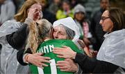 26 July 2023; Louise Quinn of Republic of Ireland is consoled by her mother Jacinta after her side's defeat in the FIFA Women's World Cup 2023 Group B match between Republic of Ireland and Canada at Perth Rectangular Stadium in Perth, Australia. Photo by Stephen McCarthy/Sportsfile