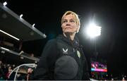 26 July 2023; Republic of Ireland manager Vera Pauw after the FIFA Women's World Cup 2023 Group B match between Republic of Ireland and Canada at Perth Rectangular Stadium in Perth, Australia. Photo by Stephen McCarthy/Sportsfile