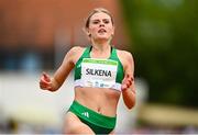 26 July 2023; Enya Silkena of Team Ireland after competing in the heptathlon 200m during day three of the 2023 Summer European Youth Olympic Festival at Poljane Athletics Stadium in Maribor, Slovenia. Photo by Tyler Miller/Sportsfile