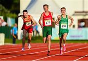 26 July 2023; Sean Cronin of Team Ireland, right, competes in the boys 1500m final during day three of the 2023 Summer European Youth Olympic Festival at Poljane Athletics Stadium in Maribor, Slovenia. Photo by Tyler Miller/Sportsfile
