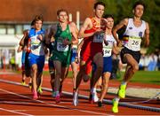 26 July 2023; Sean Cronin of Team Ireland, second from left, competes in the boys 1500m final during day three of the 2023 Summer European Youth Olympic Festival at Poljane Athletics Stadium in Maribor, Slovenia. Photo by Tyler Miller/Sportsfile