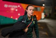 26 July 2023; Áine O'Gorman of Republic of Ireland arrives for the FIFA Women's World Cup 2023 Group B match between Canada and Republic of Ireland at Perth Rectangular Stadium in Perth, Australia. Photo by Stephen McCarthy/Sportsfile