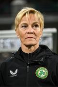 26 July 2023; Republic of Ireland manager Vera Pauw before the FIFA Women's World Cup 2023 Group B match between Canada and Republic of Ireland at Perth Rectangular Stadium in Perth, Australia. Photo by Stephen McCarthy/Sportsfile