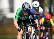 27 July 2023; Aliyah Rafferty of Team Ireland competing in the girls road race final during day four of the 2023 Summer European Youth Olympic Festival in Maribor, Slovenia. Photo by Tyler Miller/Sportsfile