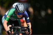 27 July 2023; Aliyah Rafferty of Team Ireland competes in the girls road race final during day four of the 2023 Summer European Youth Olympic Festival in Maribor, Slovenia. Photo by Tyler Miller/Sportsfile