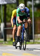 27 July 2023; Philip O'Connor of Team Ireland competes in the boys road race during day four of the 2023 Summer European Youth Olympic Festival in Maribor, Slovenia. Photo by Tyler Miller/Sportsfile