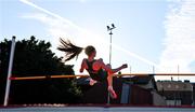 27 July 2023; Tara O'Connor of Team Ireland competes in the girls high jump qualification during day four of the 2023 Summer European Youth Olympic Festival at Poljane Athletics Stadium in Maribor, Slovenia. Photo by Tyler Miller/Sportsfile