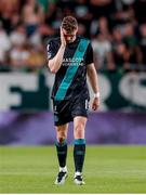 27 July 2023; Markus Poom of Shamrock Rovers after his side's defeat in the UEFA Europa Conference League Second Qualifying Round First Leg match between Ferencvaros and Shamrock Rovers at Ferencváros Stadion in Budapest, Hungary. Photo by David Balogh/Sportsfile