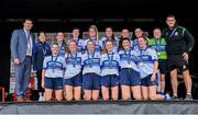 27 July 2023; Round Towers London celebrate after winning the Ladies Footall Shield Final during day four of the FRS Recruitment GAA World Games 2023 at the Owenbeg Centre of Excellence in Dungiven, Derry. Photo by Piaras Ó Mídheach/Sportsfile