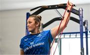 27 July 2023; Nikki Caughey during a Leinster Rugby women's gym at the Ken Wall Centre of Excellence in Dublin. Photo by Seb Daly/Sportsfile