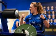 27 July 2023; Molly Boyne during a Leinster Rugby women's gym at the Ken Wall Centre of Excellence in Dublin. Photo by Seb Daly/Sportsfile