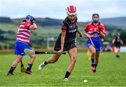 27 July 2023; Vanessa Chaton of Canada in action against USA Warriors during day four of the FRS Recruitment GAA World Games 2023 at the Owenbeg Centre of Excellence in Dungiven, Derry. Photo by Piaras Ó Mídheach/Sportsfile
