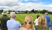 28 July 2023; Spectators watch the action during match three of the Certa Women’s One Day International Challenge series between Ireland and Australia at Castle Avenue Cricket Ground in Dublin. Photo by Seb Daly/Sportsfile