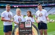 28 July 2023; In attendance, from left, Roscommon footballer Enda Smith, Armagh ladies footballer Kelly Mallon, Waterford camogie player Niamh Rockett, and Clare hurler David Fitzgerald at the NutriQuick GAA/GPA Product Endorsement Partnership launch at Croke Park in Dublin. Photo by David Fitzgerald/Sportsfile