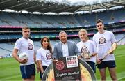 28 July 2023; In attendance, from left, Roscommon footballer Enda Smith, Waterford camogie player Niamh Rockett, Director of Nutriquick Tom Gannon, Armagh ladies footballer Kelly Mallon and Clare hurler David Fitzgerald at the NutriQuick GAA/GPA Product Endorsement Partnership launch at Croke Park in Dublin. Photo by David Fitzgerald/Sportsfile