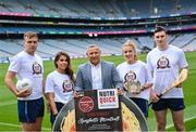 28 July 2023; In attendance, from left, Roscommon footballer Enda Smith, Waterford camogie player Niamh Rockett, Director of Nutriquick Tom Gannon, Armagh ladies footballer Kelly Mallon and Clare hurler David Fitzgerald at the NutriQuick GAA/GPA Product Endorsement Partnership launch at Croke Park in Dublin. Photo by David Fitzgerald/Sportsfile