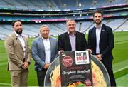 28 July 2023; In attendance, from left, CEO and Founder of Nutriquick Dean Siney, Director of Nutriquick Tom Gannon, Croke Park Stadium and Commercial Director Peter McKenna and GPA chief executive officer Tom Parsons at the NutriQuick GAA/GPA Product Endorsement Partnership launch at Croke Park in Dublin. Photo by David Fitzgerald/Sportsfile