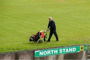 28 July 2023; Groundsman Eugene Griffin sets up the flags before the LGFA All-Ireland U16 A Championship final replay match between Cork and Cavan at TUS Gaelic Grounds in Limerick. Photo by Michael P Ryan/Sportsfile