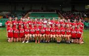 28 July 2023; The Cork panel before the LGFA All-Ireland U16 A Championship final replay match between Cork and Cavan at TUS Gaelic Grounds in Limerick. Photo by Michael P Ryan/Sportsfile
