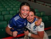 28 July 2023; Cavan players celebrate after the LGFA All-Ireland U16 A Championship final replay match between Cork and Cavan at TUS Gaelic Grounds in Limerick. Photo by Michael P Ryan/Sportsfile