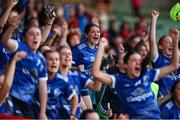 28 July 2023; The Cavan substitutes celebrate a late score during the LGFA All-Ireland U16 A Championship final replay match between Cork and Cavan at TUS Gaelic Grounds in Limerick. Photo by Michael P Ryan/Sportsfile