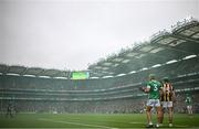 23 July 2023; Dan Morrissey of Limerick and Eoin Cody of Kilkenny during the GAA Hurling All-Ireland Senior Championship final match between Kilkenny and Limerick at Croke Park in Dublin. Photo by Ramsey Cardy/Sportsfile