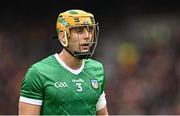 23 July 2023; Dan Morrissey of Limerick during the GAA Hurling All-Ireland Senior Championship final match between Kilkenny and Limerick at Croke Park in Dublin. Photo by Ramsey Cardy/Sportsfile