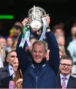 23 July 2023; Limerick selector Alan Cunningham lifts the Liam MacCarthy Cup after the GAA Hurling All-Ireland Senior Championship final match between Kilkenny and Limerick at Croke Park in Dublin. Photo by Ramsey Cardy/Sportsfile