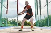 29 July 2023; Simon Galligan of Clonliffe Harriers AC, Dublin, competes in the men's hammer during day one of the 123.ie National Senior Outdoor Championships at Morton Stadium in Dublin. Photo by Sam Barnes/Sportsfile