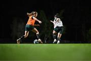 29 July 2023; Kyra Carusa and Marissa Sheva, right, during a Republic of Ireland training session at Meakin Park in Brisbane, Australia, ahead of their final Group B match of the FIFA Women's World Cup 2023, against Nigeria. Photo by Stephen McCarthy/Sportsfile
