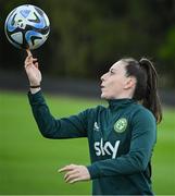 29 July 2023; Lucy Quinn during a Republic of Ireland training session at Meakin Park in Brisbane, Australia, ahead of their final Group B match of the FIFA Women's World Cup 2023, against Nigeria. Photo by Stephen McCarthy/Sportsfile