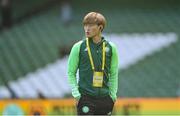 29 July 2023; Kyogo Furuhashi of Celtic before the pre-season friendly match between Celtic and Wolverhampton Wanderers at the Aviva Stadium in Dublin. Photo by Seb Daly/Sportsfile