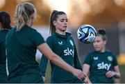 29 July 2023; Chloe Mustaki during a Republic of Ireland training session at Meakin Park in Brisbane, Australia, ahead of their final Group B match of the FIFA Women's World Cup 2023, against Nigeria. Photo by Stephen McCarthy/Sportsfile