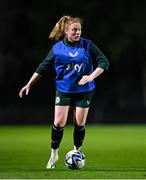29 July 2023; Amber Barrett during a Republic of Ireland training session at Meakin Park in Brisbane, Australia, ahead of their final Group B match of the FIFA Women's World Cup 2023, against Nigeria. Photo by Stephen McCarthy/Sportsfile